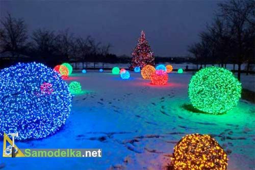 Светящийся шар своими руками - уличное новогоднее освещение Светящийся шар своими руками - уличное новогоднее освещение