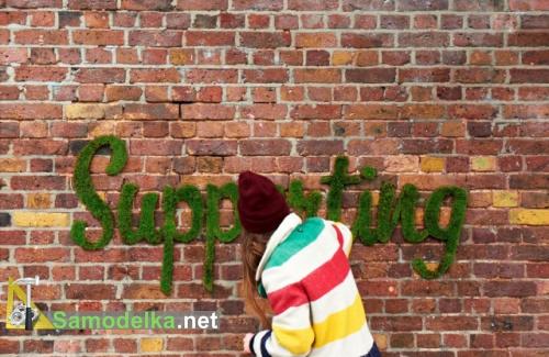 Граффити из мха Анны Гарфорт Граффити из мха Анны Гарфорт