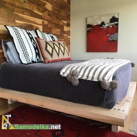 Самодельная двуспальная кровать
