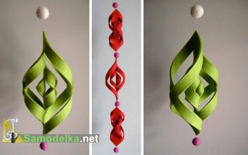 Украшение из фетра на новый год